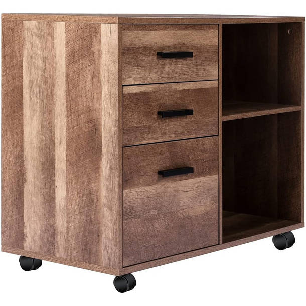 Millwood Pines Addilee 3Drawer Rolling Office Storage with